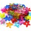 ลูกปัดอะคริลิค 27มม. ตัวครอบดอกไม้ ลายดอกชงโค คละสีใส (100 กรัม) SKU-12016