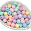 ลูกปัดพาสเทล งานจีน 12มม. ทรงกลม คละสี (100 กรัม) SKU-16638