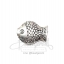 ลูกปัดโรเดียม 110 8มม. ลายปลา (1 ชิ้น) SKU-03282