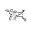 ลูกปัดโรเดียม 208 15มม. ลายกุญแจหัวใจ สีเงิน (10 กรัม) SKU-16529