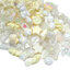 ลูกปัดอะคริลิค เคลือบรุ้ง คละลาย (High Quality) สีครีม (100 กรัม) SKU-16712