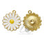 จี้หลากสี 18มม. ลายดอกเดซี่ สีขาว (1 ชิ้น) SKU-17603
