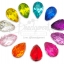 ลูกปัดอะคริลิค 10*16มม. ลายหยดน้ำ คละสีใส (500 กรัม) SKU-05041