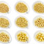 ลูกปัดพลาสติก ทรงกลม สีทองอ่อน (10 กรัม) SKU-17247