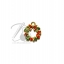 จี้หลากสี 03 16มม. ลายพวงดอกไม้ (1 ชิ้น) SKU-05978