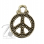จี้เหล็ก 101 27มม. ลายPEACE มีจุด สีสนิม (1 ชิ้น) SKU-00366
