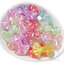 ลูกปัดพลาสติก เคลือบรุ้ง 30มม. ลายโบว์หยัก คละสีเยลลี่หวาน (80 กรัม) SKU-17525