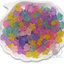 ลูกปัดอะคริลิค 12มม. ลายดาว คละสีขุ่นหวาน (15 กรัม) SKU-16274